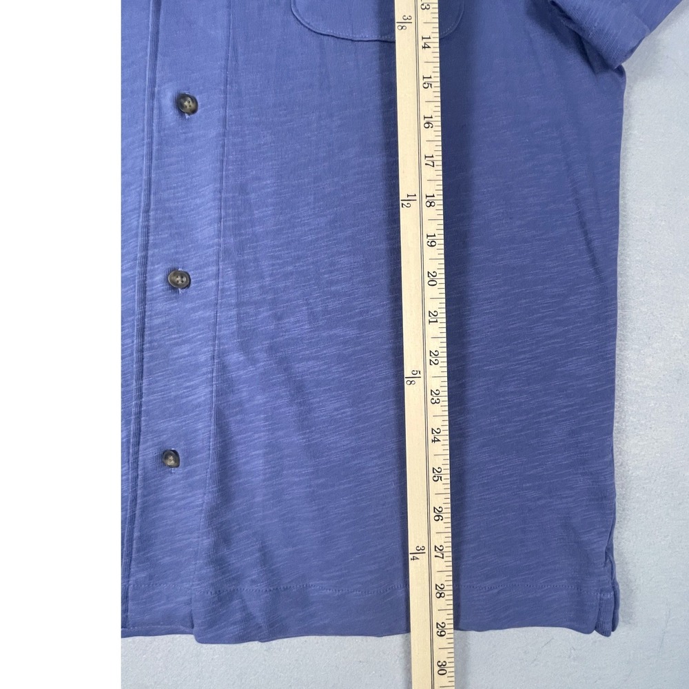 UNTUCKit Shirt Mens XL Blue Sapori Camp Collar Short Sleeve Cotton Slub 41541 - Picture 5 of 8